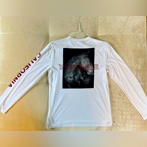 James Perse Designer White Long Sleeve T-shirt. “Yosemite” Collection.